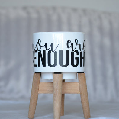 Beeswax Stand Candle - 'You Are Enough' Design