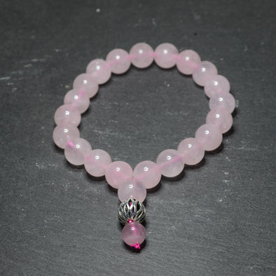 Pink Quartz Worry Bead Bracelet