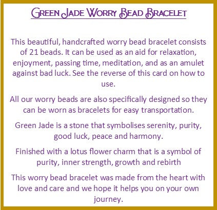 Green Jade Worry Bead Bracelet