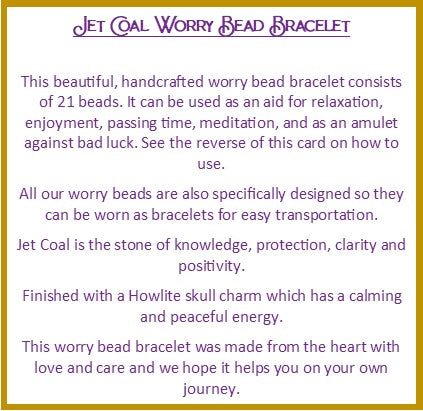 Jet Coal Worry Bead Bracelet
