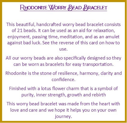 Rhodonite Worry Bead Bracelet
