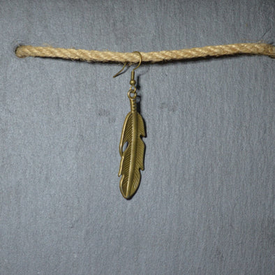Bronze Feather Earring