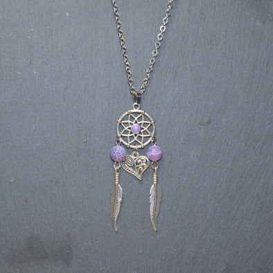 Cracked Agate Dreamcatcher Necklace