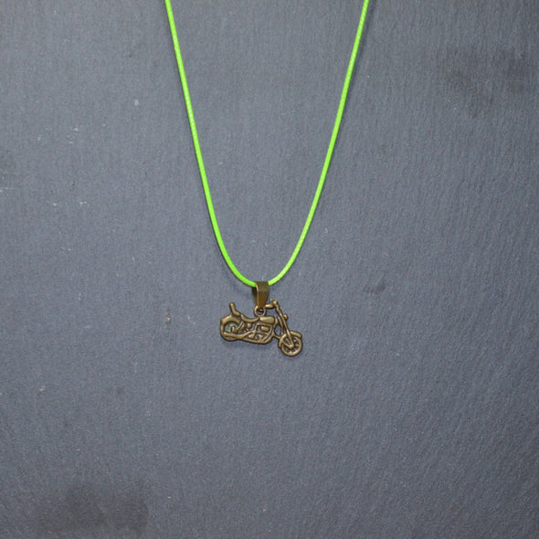 Bronze Motorbike Necklace