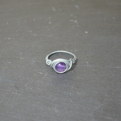 Amethyst Wire Rings