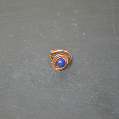 Lapis Lazuli Copper Wire Ring