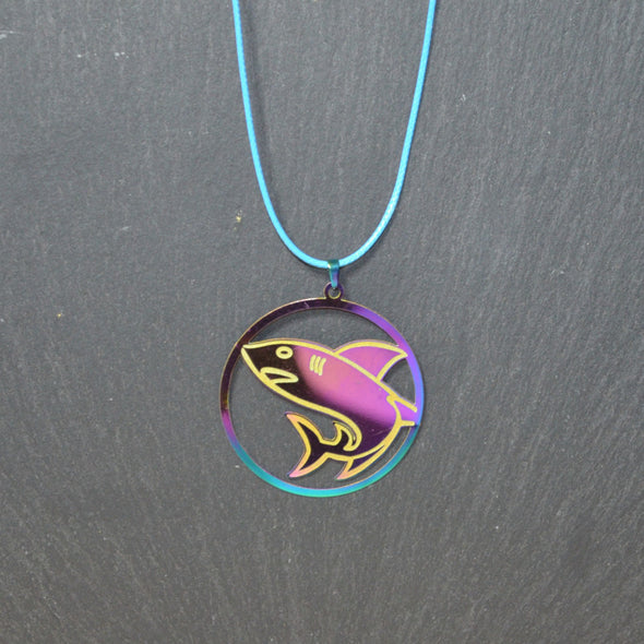 Rainbow Shark Necklace