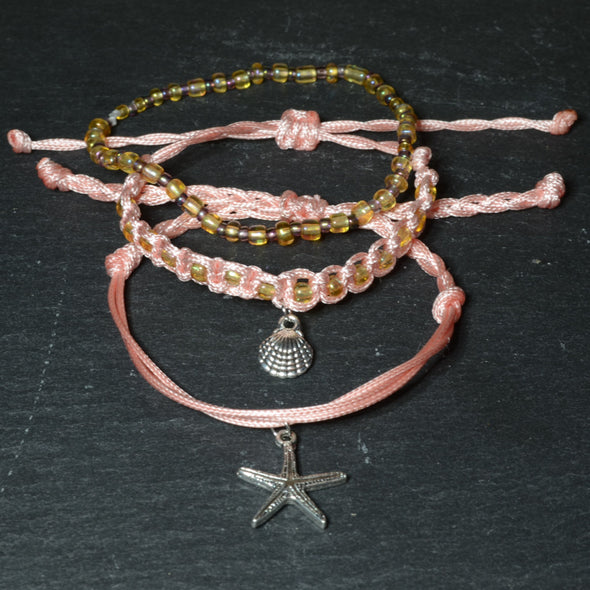 Mauve Beach Bracelet Set