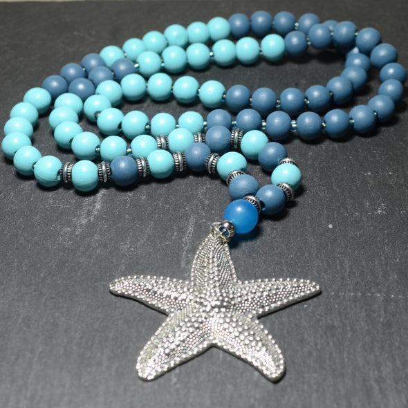 Long Boho Starfish Necklace