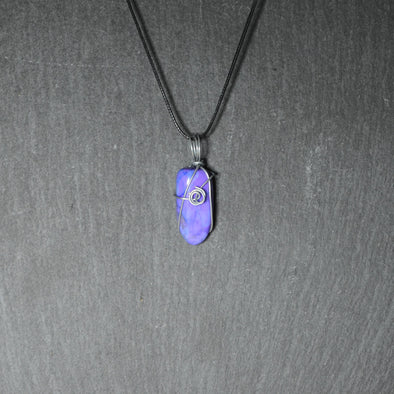 Small Wire Wrapped Purple Stone Necklaces